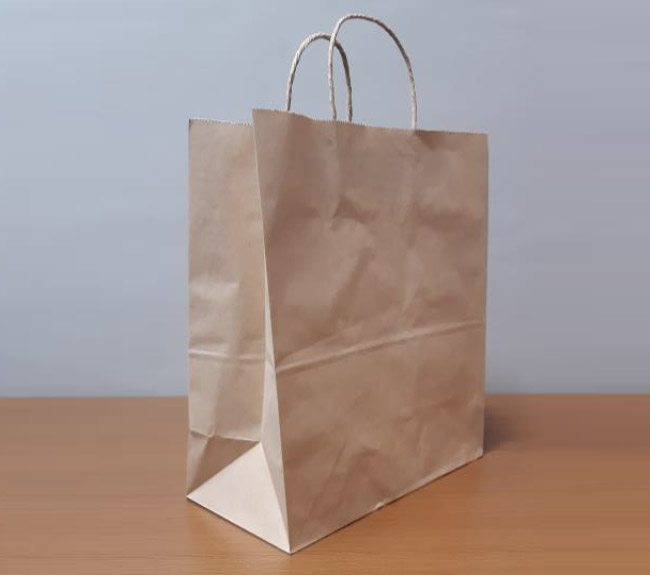 Brown Meal Bag #3 with Handle (1x100s/pack)