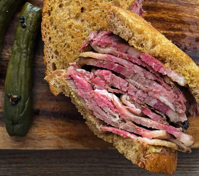 Hot Pastrami Sandwich