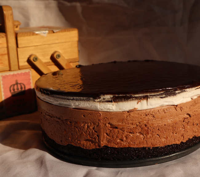 Triple Layered Mousse Cake